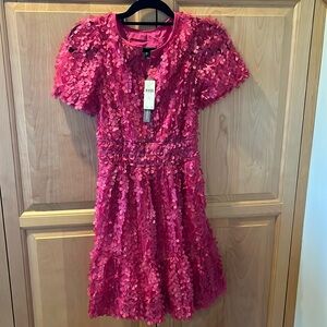 NWT! Anthropologie “the sometset” floral appliqué mini dress